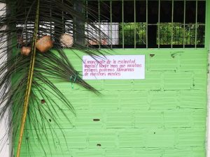 Spruch auf einer Wand